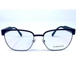 New VERSACE Blue Half-Rim Acetate Mod.1264 Mens Eyeglasses 54-18-140